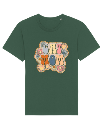 Cat Mom Hippie Bottle Green