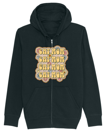 Retro Cat Mom Black
