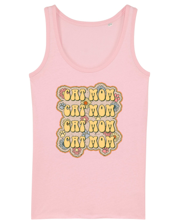 Retro Cat Mom Cotton Pink