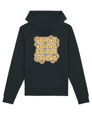 Retro Cat Mom Black