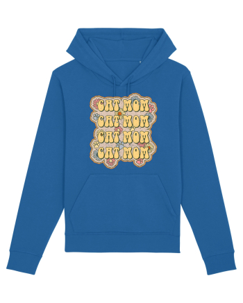 Retro Cat Mom Royal Blue