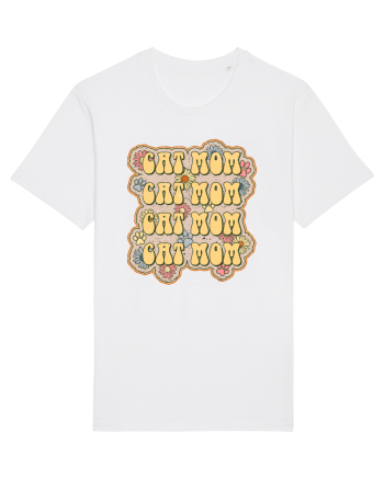 Retro Cat Mom White