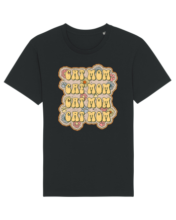 Retro Cat Mom Black