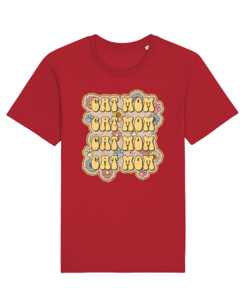 Retro Cat Mom Red