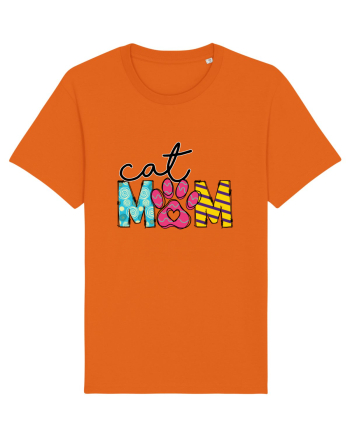 Cat Mom Bright Orange