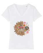 Just a girl who loves cats Tricou mânecă scurtă guler V Damă Evoker