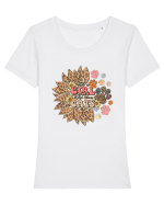 Just a girl who loves cats Tricou mânecă scurtă guler larg fitted Damă Expresser