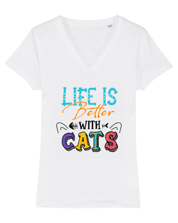 Life is better with cats White