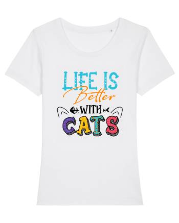 Life is better with cats White