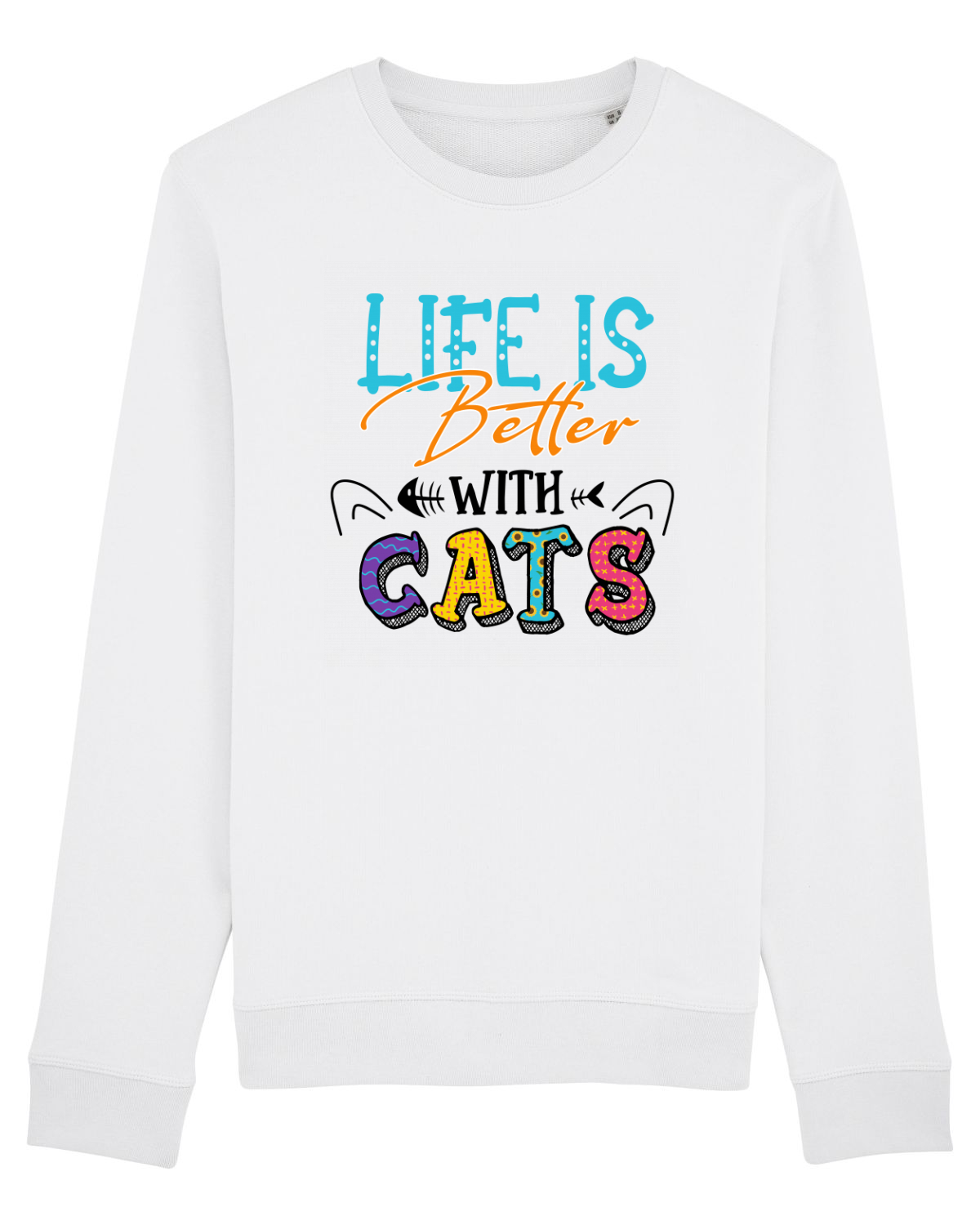 Bluză mânecă lungă Unisex Rise White