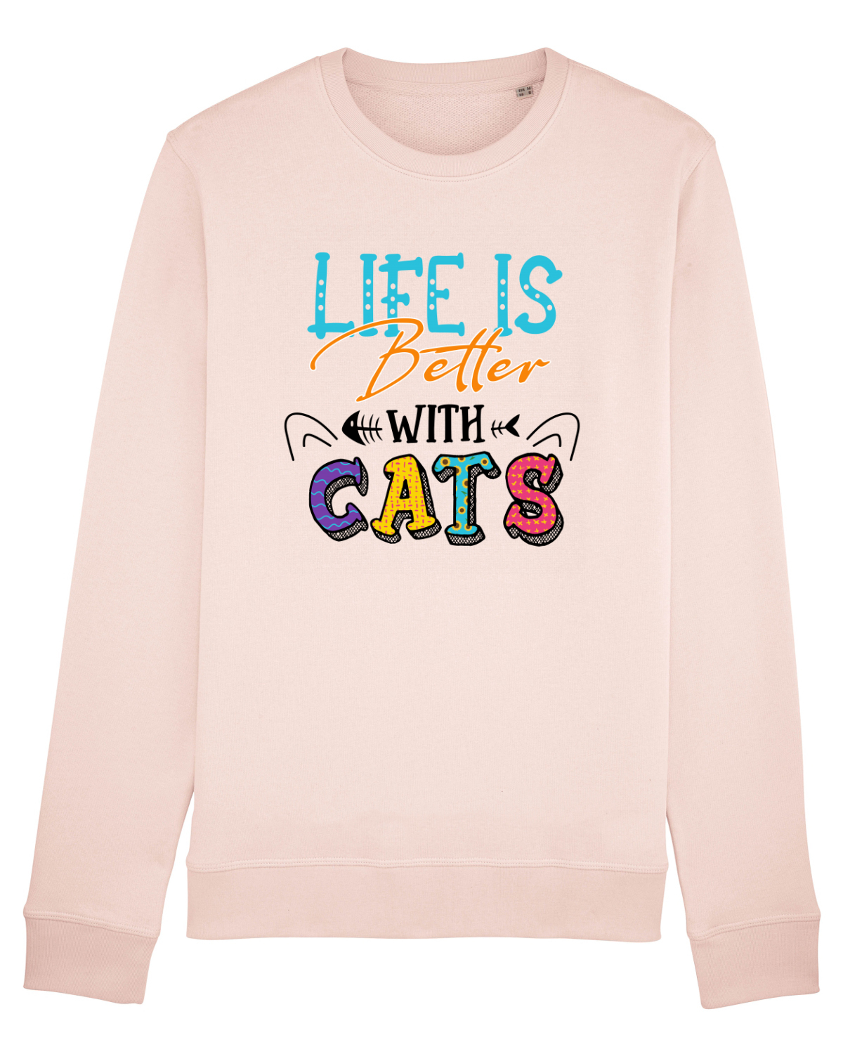 Bluză mânecă lungă Unisex Rise Candy Pink