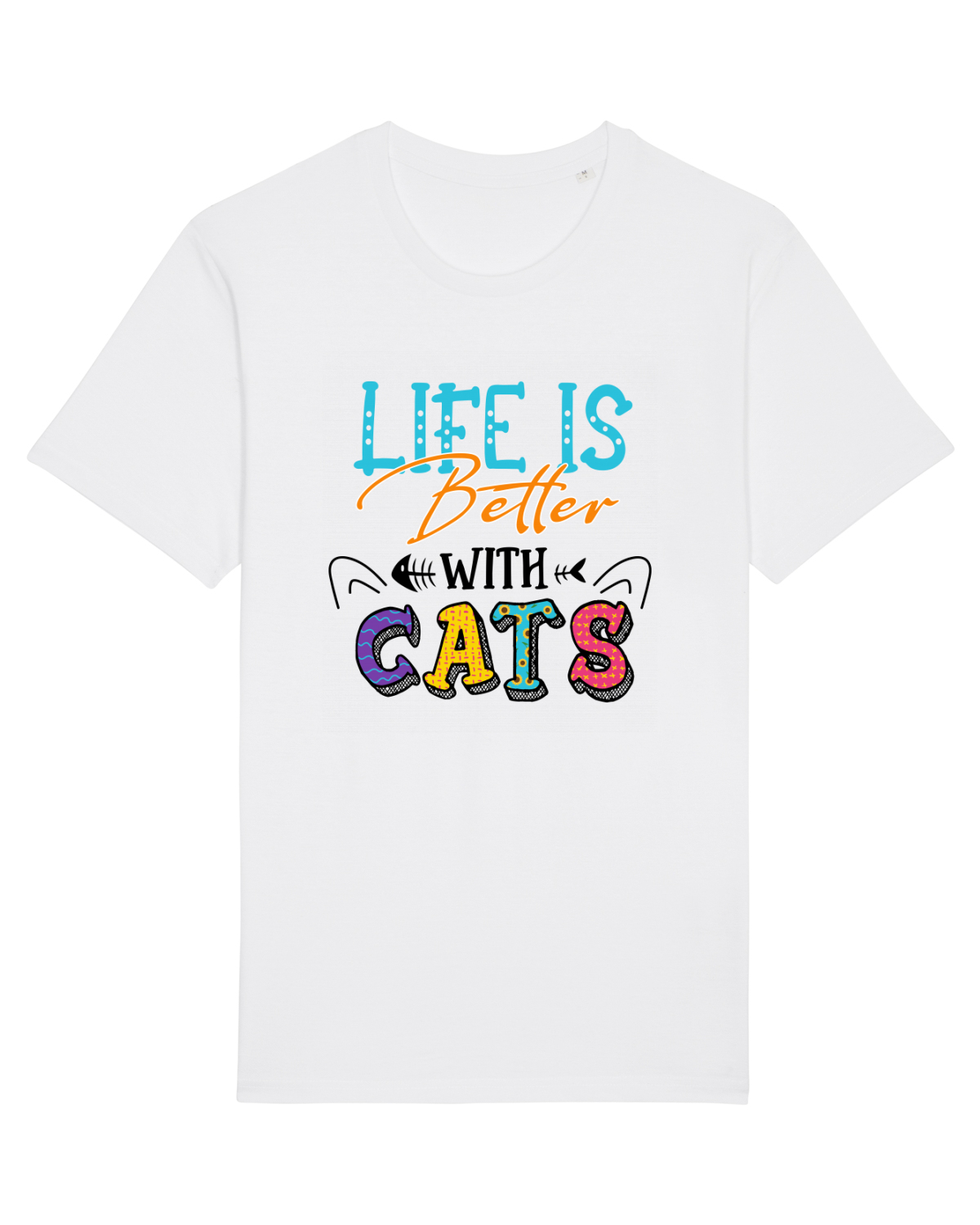 Tricou mânecă scurtă Unisex Rocker White