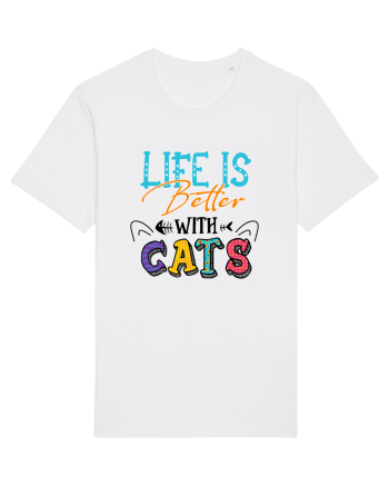Life is better with cats White