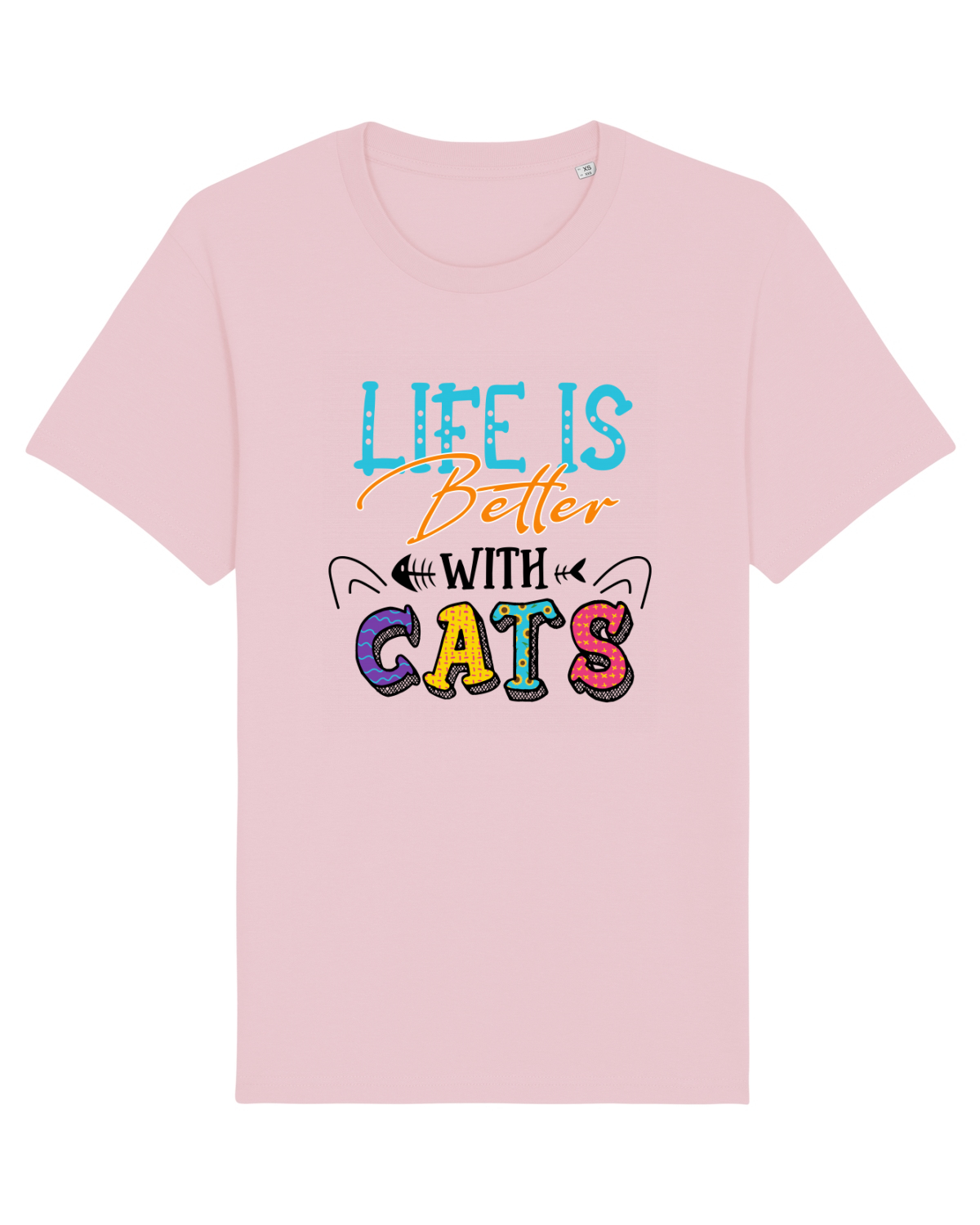 Tricou mânecă scurtă Unisex Rocker Cotton Pink