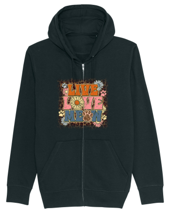 Live Love Meow Black