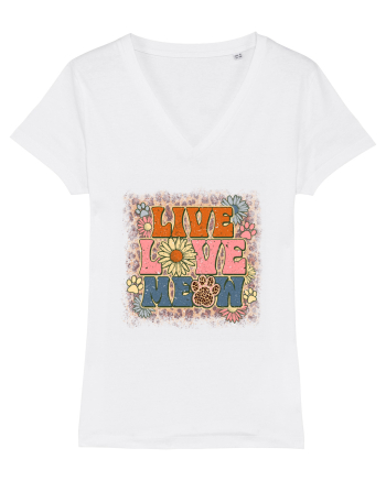 Live Love Meow White