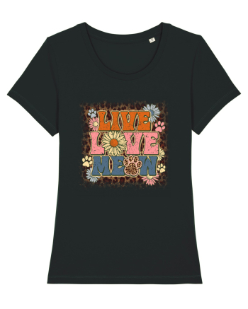 Live Love Meow Black