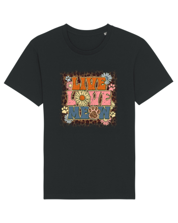 Live Love Meow Black