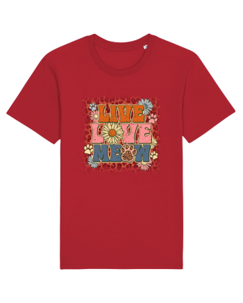 Live Love Meow Red
