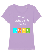 M-am născut în zodia Balanță Tricou mânecă scurtă guler larg fitted Damă Expresser