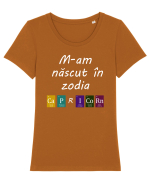M-am născut în zodia Capricorn Tricou mânecă scurtă guler larg fitted Damă Expresser