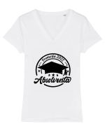 Absolventa Promotia 2022 Tricou mânecă scurtă guler V Damă Evoker