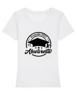 Absolventa Promotia 2022 Tricou mânecă scurtă guler larg fitted Damă Expresser