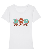Dog Mom Tricou mânecă scurtă guler larg fitted Damă Expresser