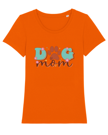 Dog Mom Bright Orange