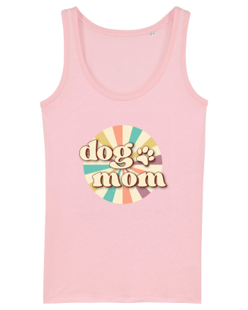 Dog Mom Retro Cotton Pink