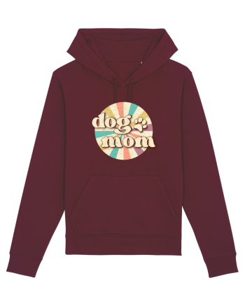 Dog Mom Retro Burgundy