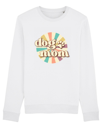 Dog Mom Retro White