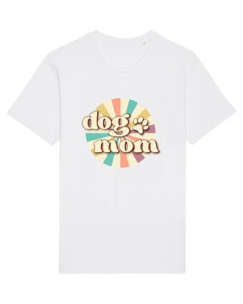 Dog Mom Retro White