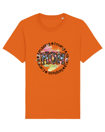 Amazing Loving Strong Selfless Caring Mom Bright Orange