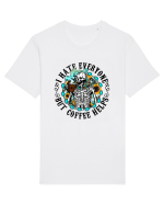 I Hate Everyone But Coffee Helps Tricou mânecă scurtă Unisex Rocker