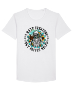 I Hate Everyone But Coffee Helps Tricou mânecă scurtă guler larg Bărbat Skater