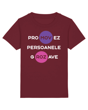 Promovez persoanele grozave Burgundy