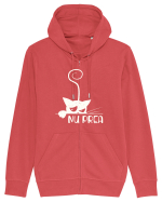 Nu prea - alb Hanorac cu fermoar Unisex Connector