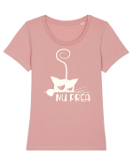 Nu prea - alb Tricou mânecă scurtă guler larg fitted Damă Expresser