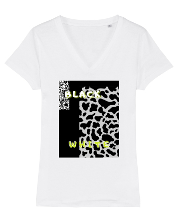 BLACK & WHITE PRINT White