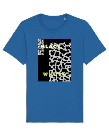 BLACK & WHITE PRINT Royal Blue