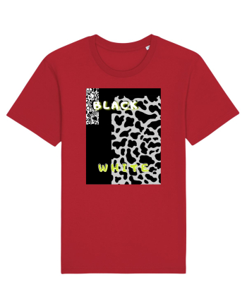 BLACK & WHITE PRINT Red