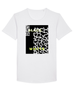 BLACK & WHITE PRINT Tricou mânecă scurtă guler larg Bărbat Skater