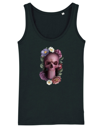 Craniu cu flori punishskull 01 Black