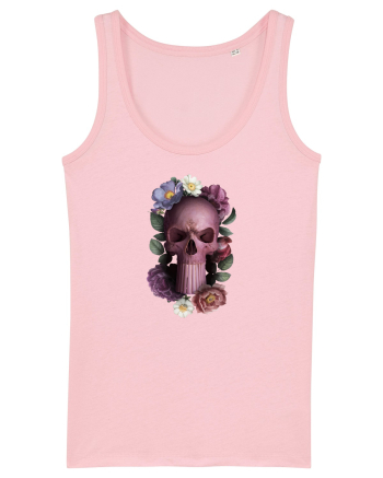 Craniu cu flori punishskull 01 Cotton Pink
