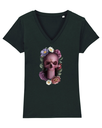 Craniu cu flori punishskull 01 Black