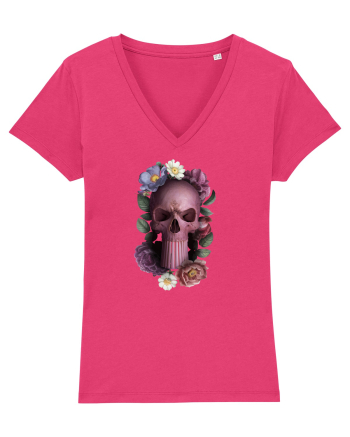 Craniu cu flori punishskull 01 Raspberry