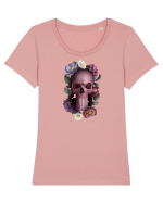 Craniu cu flori punishskull 01 Tricou mânecă scurtă guler larg fitted Damă Expresser