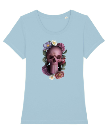 Craniu cu flori punishskull 01 Sky Blue