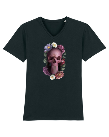 Craniu cu flori punishskull 01 Black